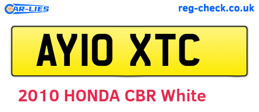 AY10XTC are the vehicle registration plates.