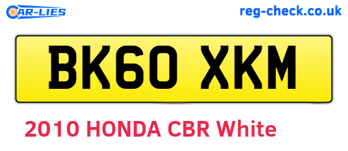 BK60XKM are the vehicle registration plates.
