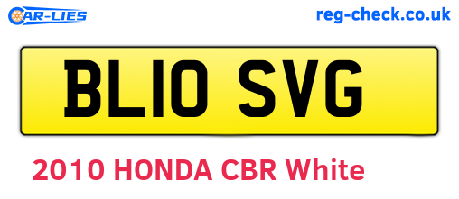 BL10SVG are the vehicle registration plates.
