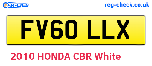 FV60LLX are the vehicle registration plates.