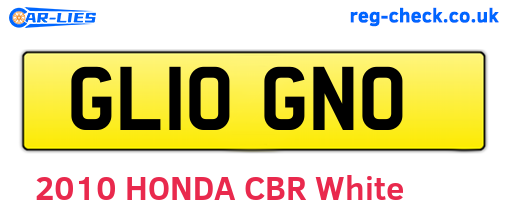 GL10GNO are the vehicle registration plates.