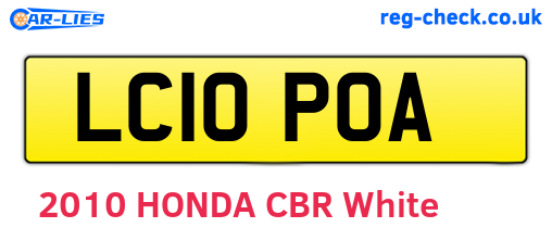 LC10POA are the vehicle registration plates.