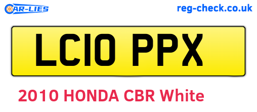 LC10PPX are the vehicle registration plates.