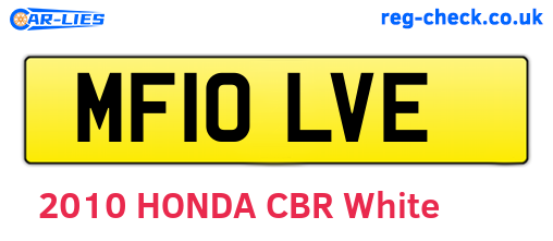 MF10LVE are the vehicle registration plates.