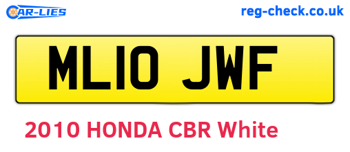 ML10JWF are the vehicle registration plates.