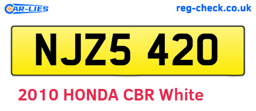 NJZ5420 are the vehicle registration plates.