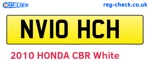 NV10HCH are the vehicle registration plates.
