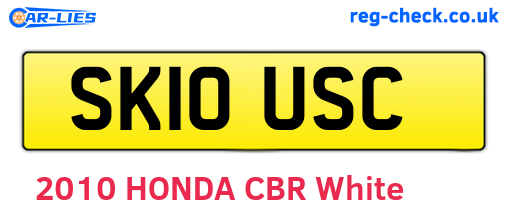 SK10USC are the vehicle registration plates.