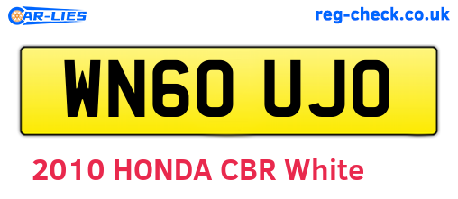 WN60UJO are the vehicle registration plates.