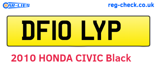 DF10LYP are the vehicle registration plates.