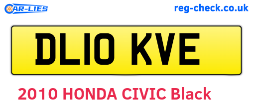 DL10KVE are the vehicle registration plates.