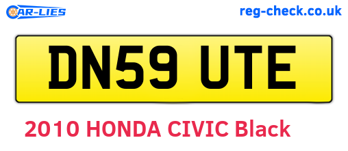 DN59UTE are the vehicle registration plates.