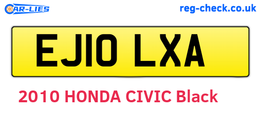 EJ10LXA are the vehicle registration plates.