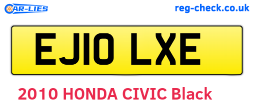 EJ10LXE are the vehicle registration plates.