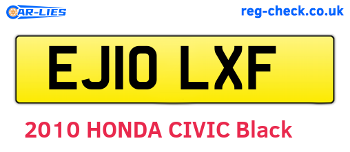 EJ10LXF are the vehicle registration plates.