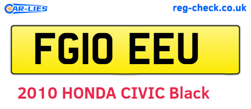 FG10EEU are the vehicle registration plates.