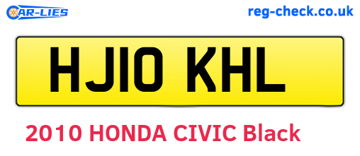 HJ10KHL are the vehicle registration plates.