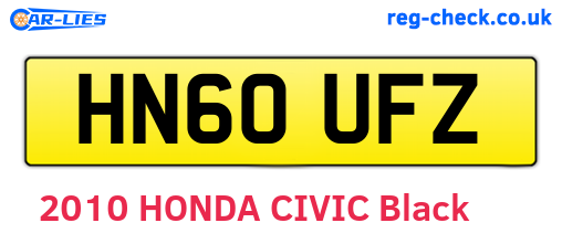 HN60UFZ are the vehicle registration plates.