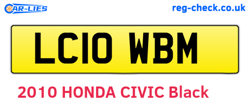 LC10WBM are the vehicle registration plates.