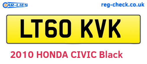 LT60KVK are the vehicle registration plates.