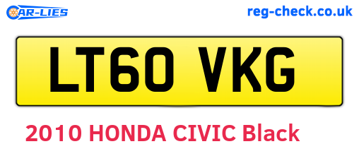 LT60VKG are the vehicle registration plates.