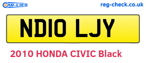 ND10LJY are the vehicle registration plates.