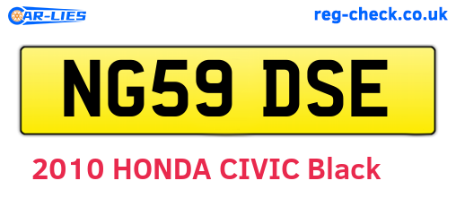 NG59DSE are the vehicle registration plates.