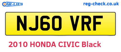 NJ60VRF are the vehicle registration plates.
