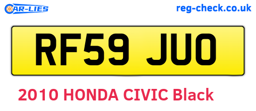 RF59JUO are the vehicle registration plates.