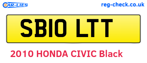 SB10LTT are the vehicle registration plates.