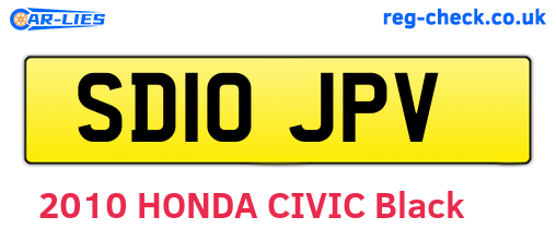 SD10JPV are the vehicle registration plates.