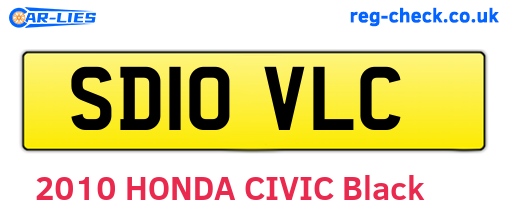 SD10VLC are the vehicle registration plates.
