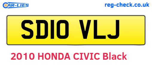 SD10VLJ are the vehicle registration plates.