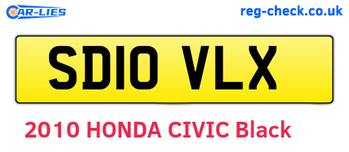 SD10VLX are the vehicle registration plates.