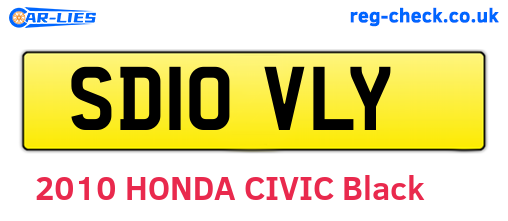 SD10VLY are the vehicle registration plates.