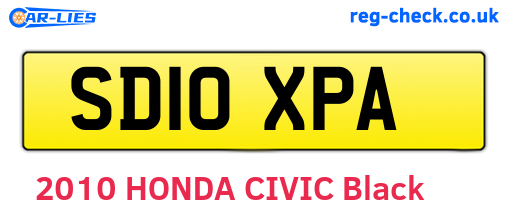 SD10XPA are the vehicle registration plates.