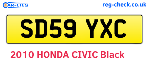 SD59YXC are the vehicle registration plates.