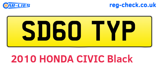 SD60TYP are the vehicle registration plates.