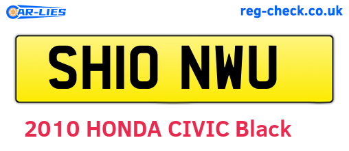 SH10NWU are the vehicle registration plates.