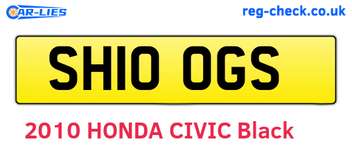 SH10OGS are the vehicle registration plates.