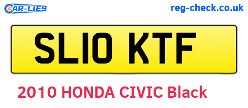 SL10KTF are the vehicle registration plates.