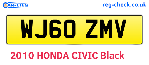 WJ60ZMV are the vehicle registration plates.