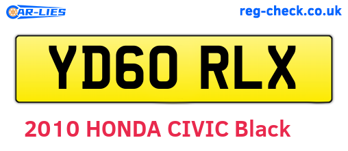 YD60RLX are the vehicle registration plates.