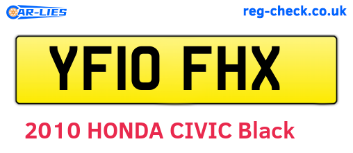 YF10FHX are the vehicle registration plates.