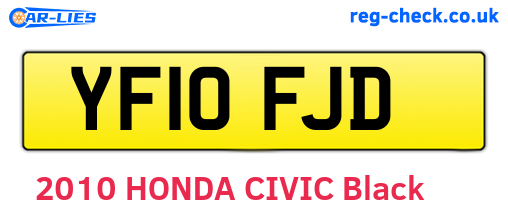 YF10FJD are the vehicle registration plates.