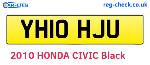 YH10HJU are the vehicle registration plates.