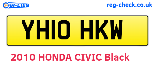 YH10HKW are the vehicle registration plates.