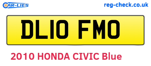 DL10FMO are the vehicle registration plates.