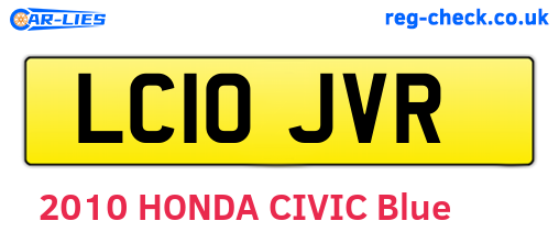 LC10JVR are the vehicle registration plates.
