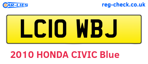 LC10WBJ are the vehicle registration plates.